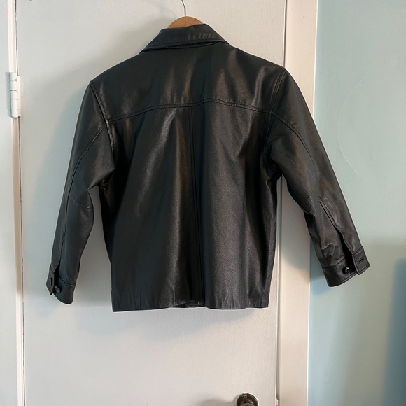 Vintage Gap Genuine Leather Jacket. Black. M - Picture 9 of 9